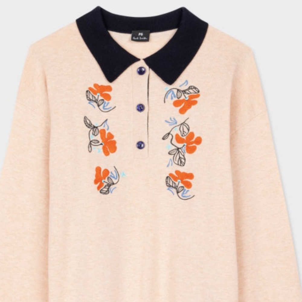 Authentic Paul smith Made from a super soft cotton and wool blend, beige floral